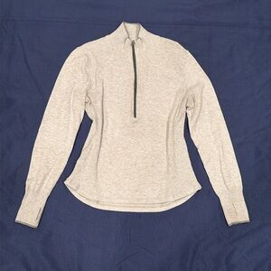 Eddie Bauer cream sweater half zipper